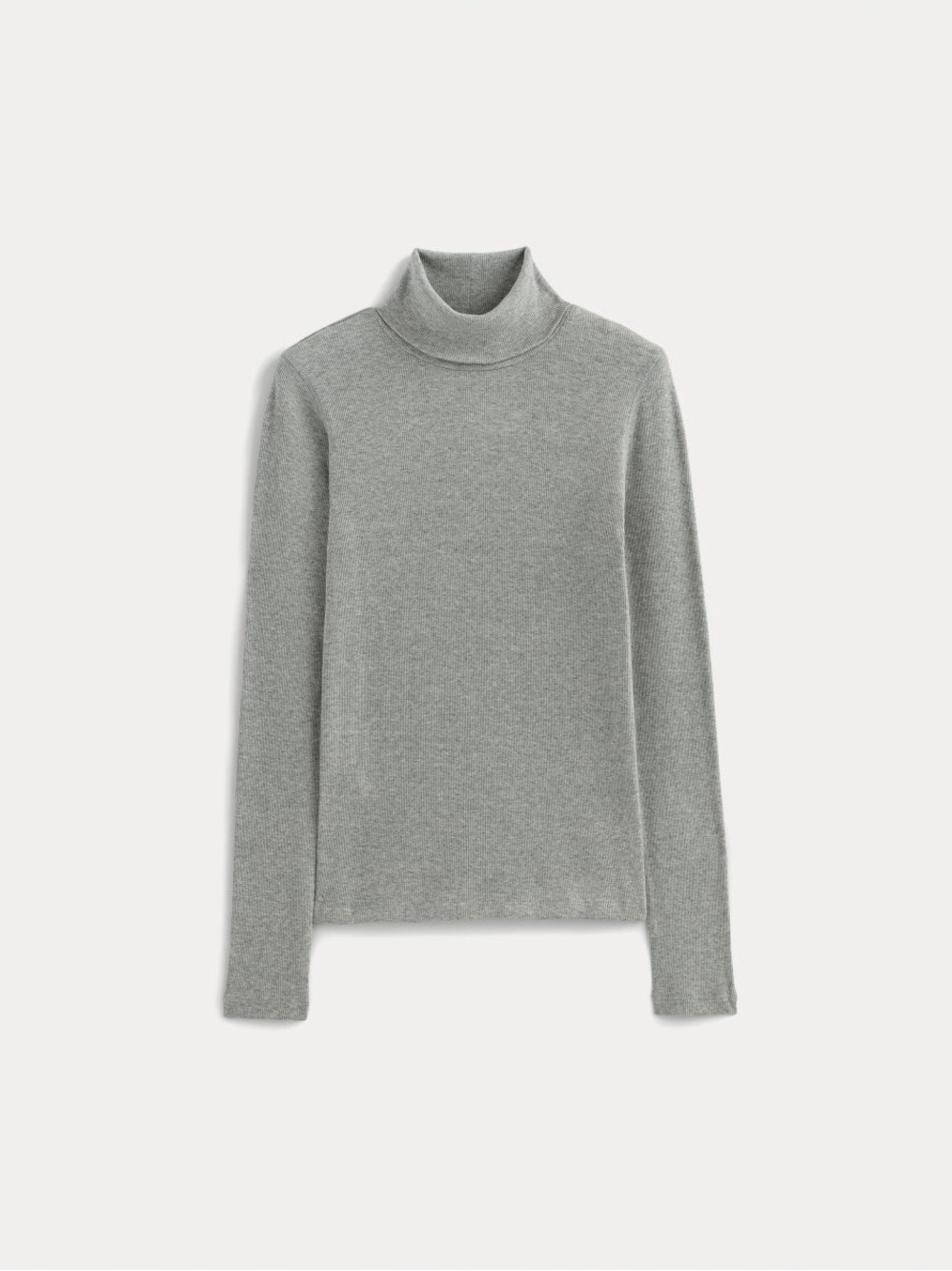 Everlane THE LUXE RIB TURTLENECK in Washed Heather gray Sz M Pima cotton Essen